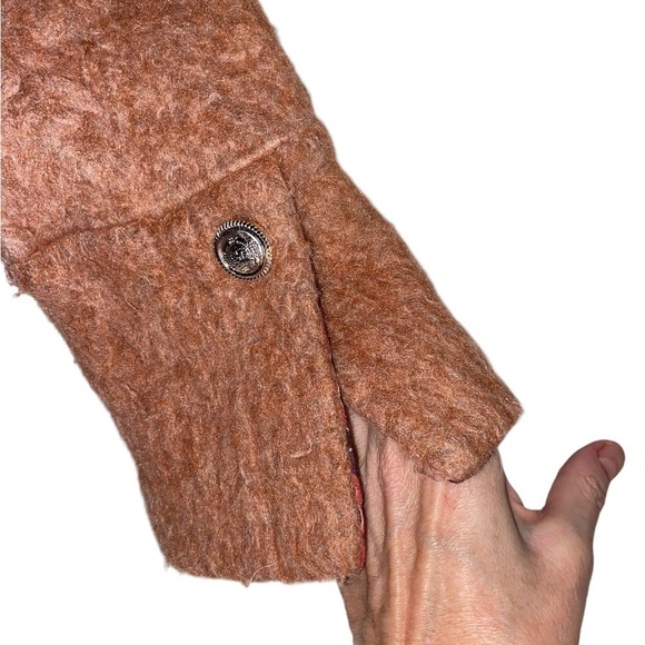 Maria Sole Made in Italy Boxy Style Blazer Mohair Wool Blend Size Small Classic - Picture 3 of 8